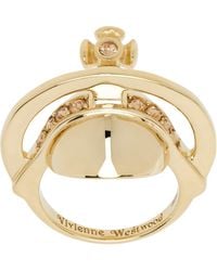 Vivienne Westwood - Bague Dorée À Orbe - Lyst
