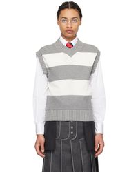Thom Browne - Gray Rugby Vest - Lyst