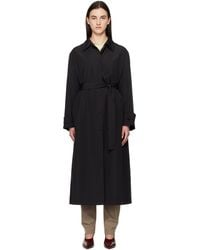 Rohe - Wool-nylon Belted Wrap Trench Coat - Lyst
