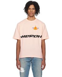 Heron Preston - T-shirt 'globe burn' rose - Lyst
