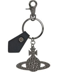 Vivienne Westwood - Saffiano Hammered Orb Keychain - Lyst