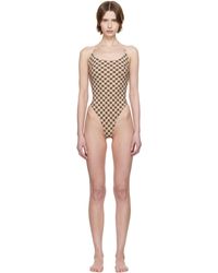 MISBHV - Maillot De Bain Une Pièce À Monogrammes - Lyst