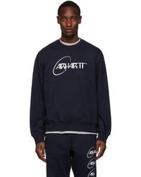 gym and workout clothes Carhartt WIP Activewear Carhartt WIP Cotton Sweatshirt in Blue for Men Mens Activewear gym and workout clothes 