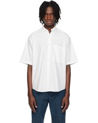AURALEE - Chemise Blanche En Sergé De Coton Finx Lavé - Lyst