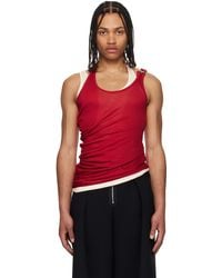 Jean Paul Gaultier - Off- 'The Draped Double' Tank Top - Lyst