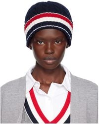Thom Browne - Cable & Rib Merino Wool Rwb Stripe Beanie - Lyst