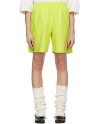 MM6 by Maison Martin Margiela - Green Embroidered Shorts - Lyst