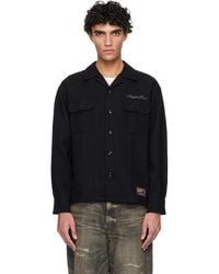 Neighborhood - Herringbone Open Collar Shirt - Lyst