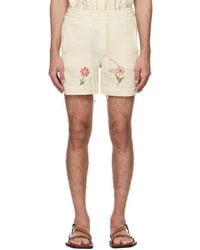 HARAGO - Off- Cross-stitch Shorts - Lyst