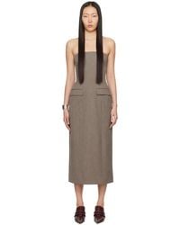 Beaufille - Robe longue callie brune - Lyst