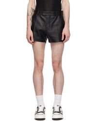 Ami Paris - Four-pocket Leather Shorts - Lyst