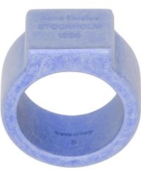 Acne Studios - Logo Engraved Signet Ring - Lyst
