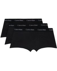 Calvin Klein - Ensemble de trois boxers noirs - Lyst