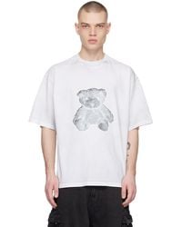 we11done - ホワイト Pearl Necklace Teddy プリントtシャツ - Lyst