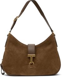 Tom Ford - Brown Suede & Leather Monarch Medium Bag - Lyst