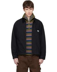 vowels - Cord Collared Zip-Up Denim Jacket - Lyst