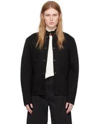 Lemaire - Curved Sleeve Denim Jacket - Lyst