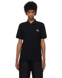 Moschino - Polo Noir À Image De Couronne De Laurier À Logo - Lyst