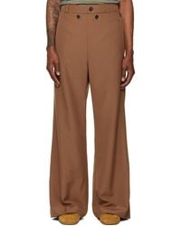 Marni - Technical Wool Buttoned Flap Trousers - Lyst