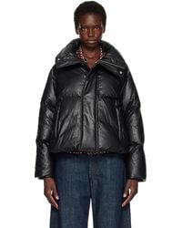 MM6 by Maison Margiela - Padded Faux-Leather Down Jacket - Lyst