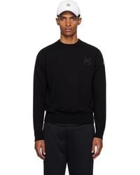 Moncler - Embroidered Monogram Cotton Sweater - Lyst