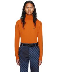 Vivienne Westwood - Orange Embroidered Turtleneck - Lyst