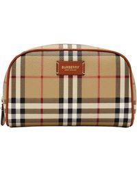 Burberry - Small Check Travel Pouch - Lyst