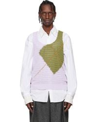 Dries Van Noten - Khaki Argyle Tank Top - Lyst