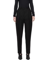 TOTEME - Toteme Black Single-pleat Trousers - Lyst