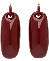 Jil Sander - Red Standard Blocks Drop Earrings - Lyst