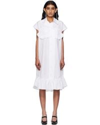 Simone Rocha - Sleeveless Ruffle Bust Detail Midi Dress - Lyst