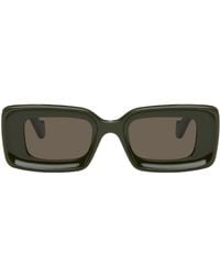 Loewe - Khaki Rectangular Sunglasses - Lyst