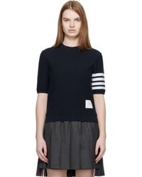 Thom Browne - Textured Cotton Pique 4-Bar T-Shirt - Lyst