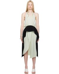 16Arlington - Robe Midi Piera Vert Et Noir - Lyst