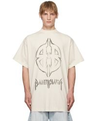 Balenciaga - Off- Metal Bb Stencil T-Shirt - Lyst