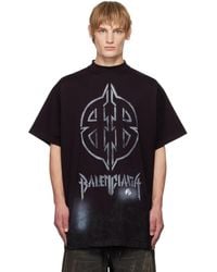 Balenciaga - T-Shirt Metal Bb Stencil Oversize Vintage - Lyst