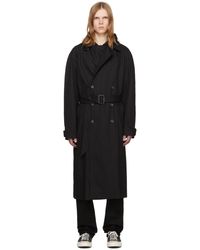 A.P.C. - . Black Lou Trench Coat - Lyst