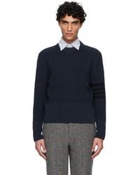 Thom Browne - Cotton Cardigan Stitch 4-Bar Sweater - Lyst