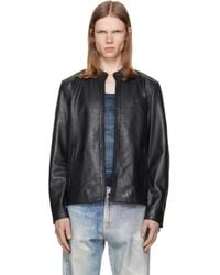 DIESEL - L-Tad-Wrd Leather Jacket - Lyst