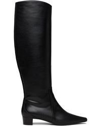 BY FAR - Bottes Hautes Pascal Noires En Cuir Nappa - Lyst