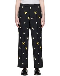 Thom Browne - Black Birds & Bees Trousers - Lyst