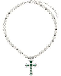 Veert - 'the Cross Freshwater Pearl' Necklace - Lyst