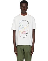 PS by Paul Smith - White Linear Skull T-shirt - Lyst