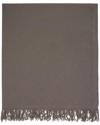 Rick Owens - Gray Knit Blanket Scarf - Lyst