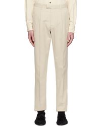 Zegna - Off-white Pleated Trousers - Lyst