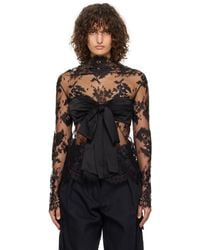 Zimmermann - Illustration Lace Bow Bodice Blouse - Lyst