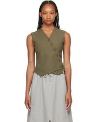 Frankie Shop - Khaki Maesa Cross Vest - Lyst