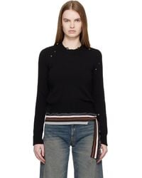 MM6 by Maison Margiela - Ribbed Knit Top - Lyst