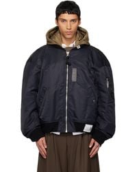 Maison Mihara Yasuhiro - Extended Placket Hood Flight Jacket - Lyst