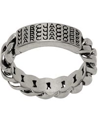 Marc Jacobs - Silver 'the Barcode Monogram Chain' Ring - Lyst
